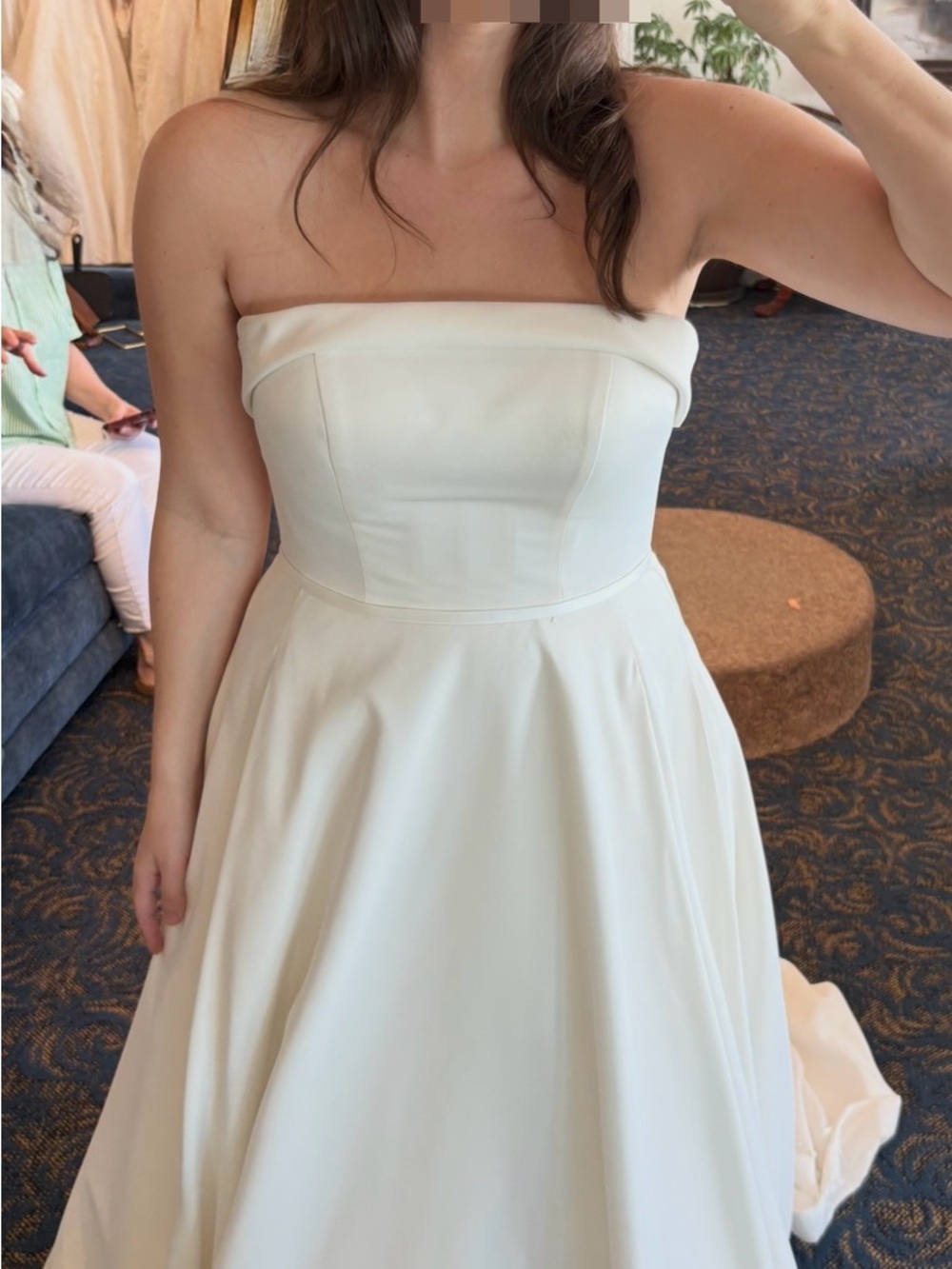 Minimal Modern Wedding Dress NWT Strapless A-Line Stella York (avail July 20)